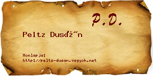 Peltz Dusán névjegykártya